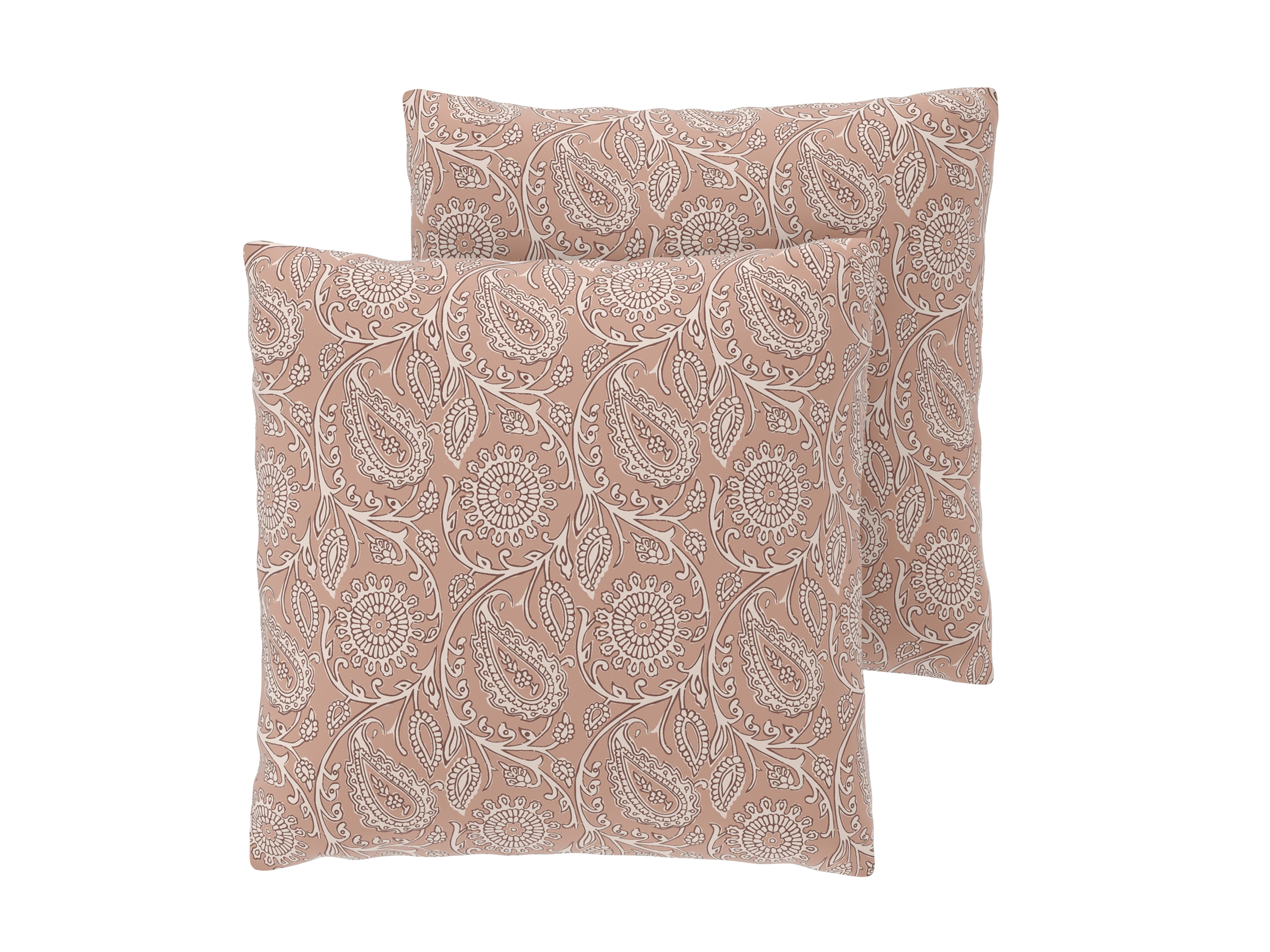 LIVARNO Set van 2 satijnen kussenslopen 60 x 50 cm (Paisley)