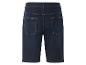 Donkerblauwe jeans shorts, achterkant.