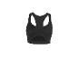 Zwarte dames sportbeha met uitgesneden rug.