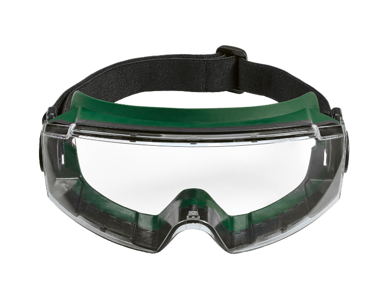 Veiligheidsbril met elastisch band.