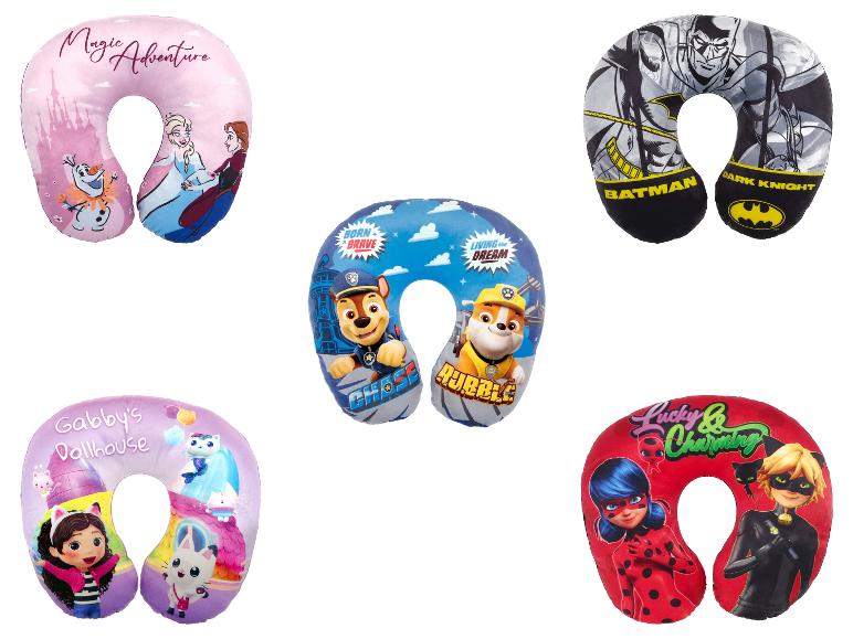 Reiskussens voor kinderen: Batman, Paw Patrol, Gabby's Dollhouse en Frozen.