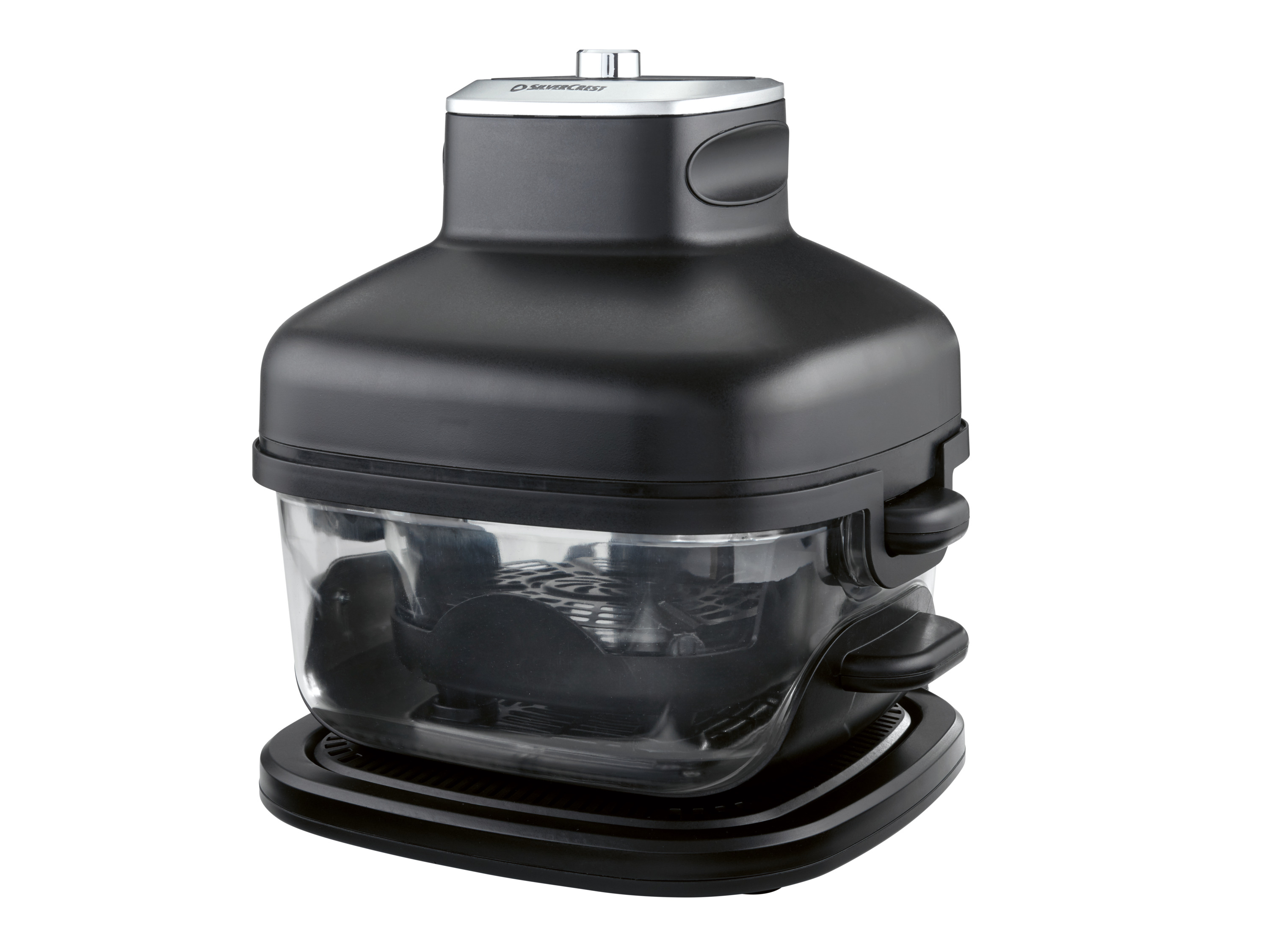 SILVERCREST Glazen airfryer met 2 schalen, 2 L en 4 L