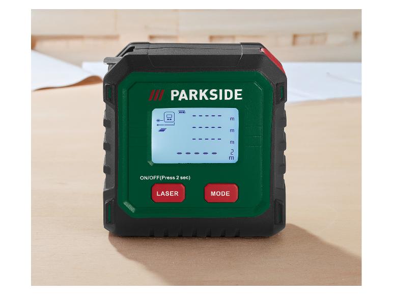 Parkside lasermeter: meet afstanden en oppervlakten.