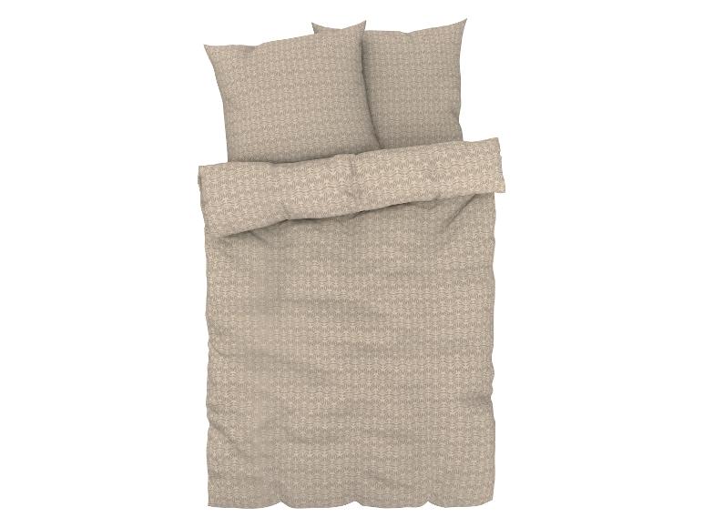 Beige dekbedovertrek met bloemenpatroon