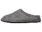 Grijze wollen pantoffels.