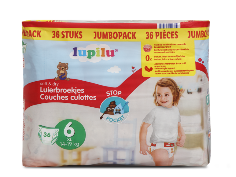 Lupilu Soft & Dry luierbroekjes maat 6, 36 stuks