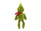 Groene Grinch knuffel met rode sjaal.