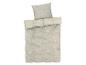 Beige dekbedovertrek met witte bloemenprint