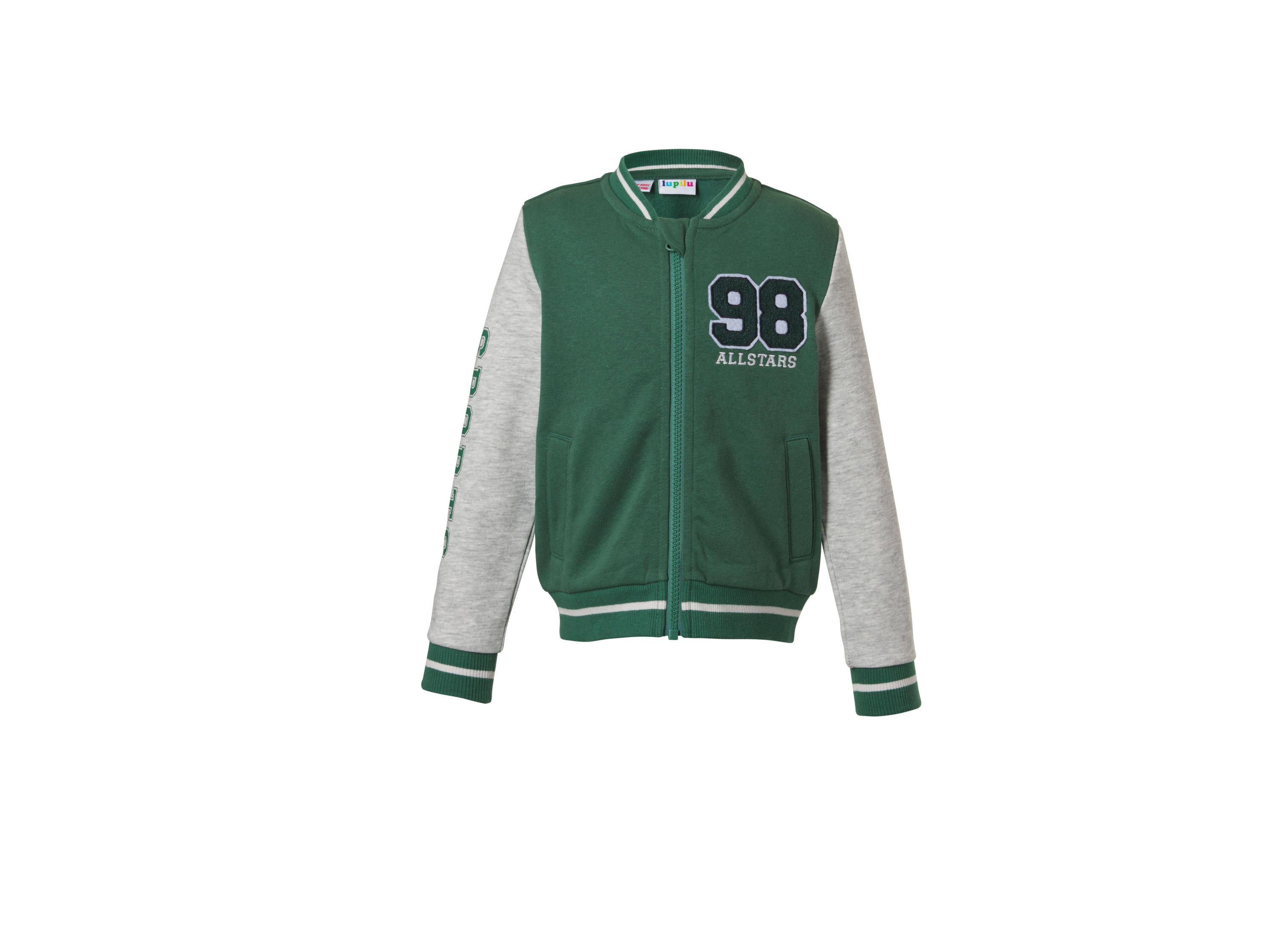 LUPILU kindercollegejack, kinder collegejack (groen, 98/104)