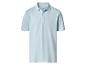 Lichtblauw heren poloshirt met korte mouwen.