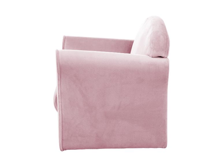 Roze fluwelen fauteuil met een modern en elegant ontwerp