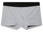 Grijze boxershorts met zwarte tailleband.