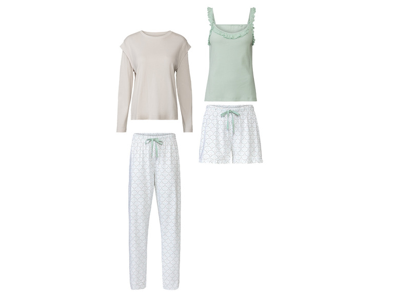 esmara Dames pyjama (XS (32-34), Grijs-mint-wit)