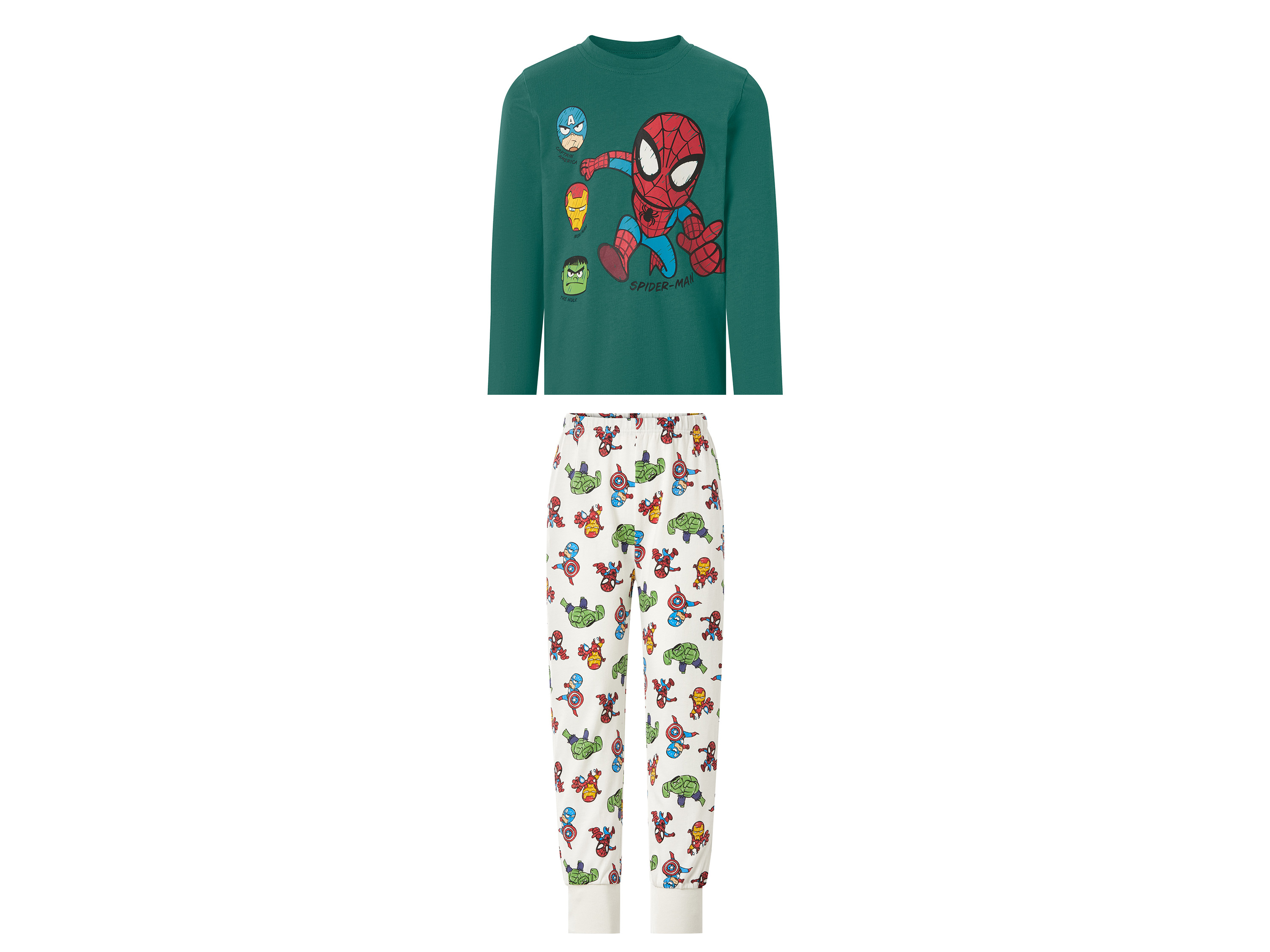 LUPILU Kinder pyjama (Groen/wit, 110/116)
