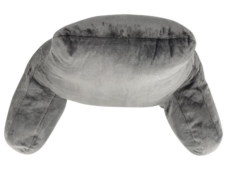 Grijs leeskussen met armleuningen