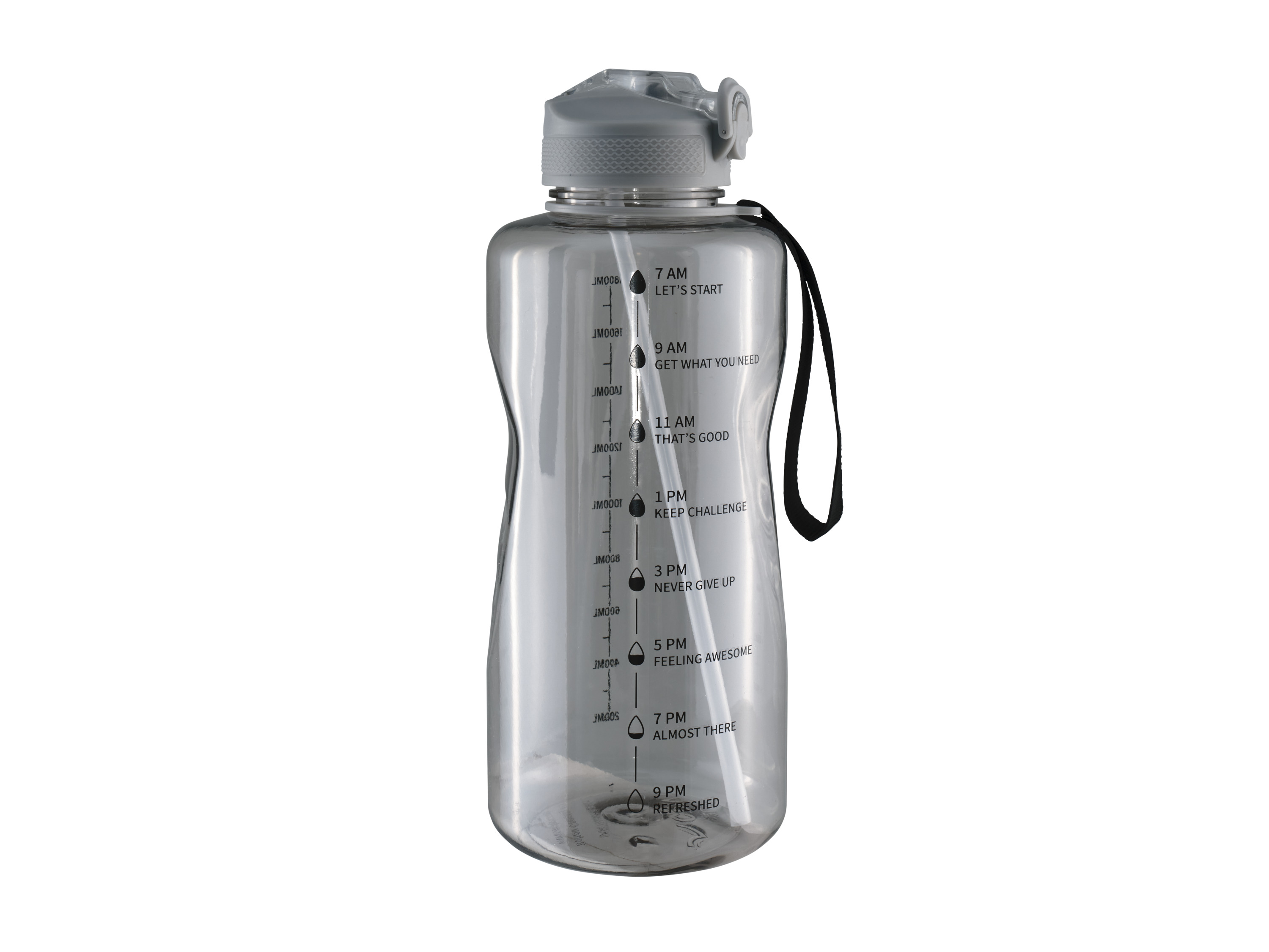 CRIVIT Drinkfles 2 L (Zonder greep grijs)