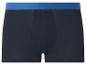 Donkere herenboxershort met blauwe tailleband