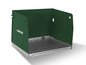 Een groene Parkside opbergdoos met een metalen bodem