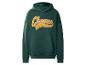 Donkergroene hoodie met 'Champs' in geel en wit opschrift