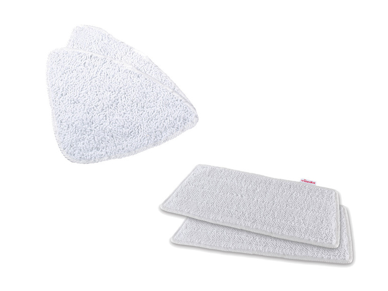 Viledastomppads voor stoomreinigers, driehoekig en rechthoekig