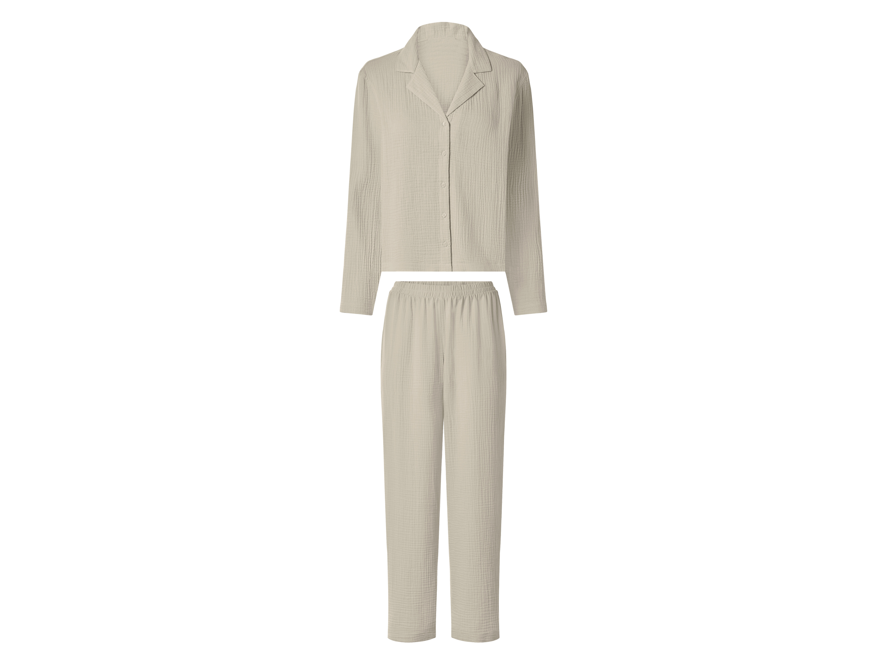 esmara Mousseline dames pyjama (Beige, XS (32/34))