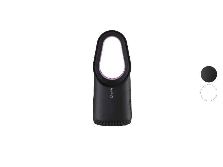 Zwarte insectenval met paars licht en bedieningsknoppen.