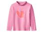 Roze shirt met lange mouwen, een hoge kraag en een vossenprint