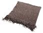 Bruine gebreide plaid met franjes