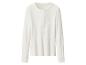 Wit geribbeld T-shirt met lange mouwen