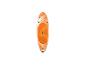 Oranje en wit opblaasbaar stand-up paddleboard met elastische koorden