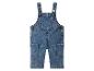 Blauwe baby denim tuinbroek.