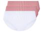 Drie slips: één wit en twee lichtroze.