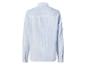 Herenoverhemd met blauw-witte strepen, achterkant