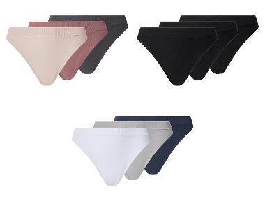 esmara® Set van 3 geribde dames strings