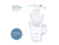 Een Brita waterfilterkan met digitale filterwisselindicator.