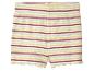 Gestreepte shorts voor kinderen, pastelkleuren.