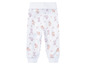 Witte babybroek met konijntjesprint.