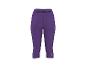 Paarse fitness capri voor dames met naaddetails en logo op de tailleband.