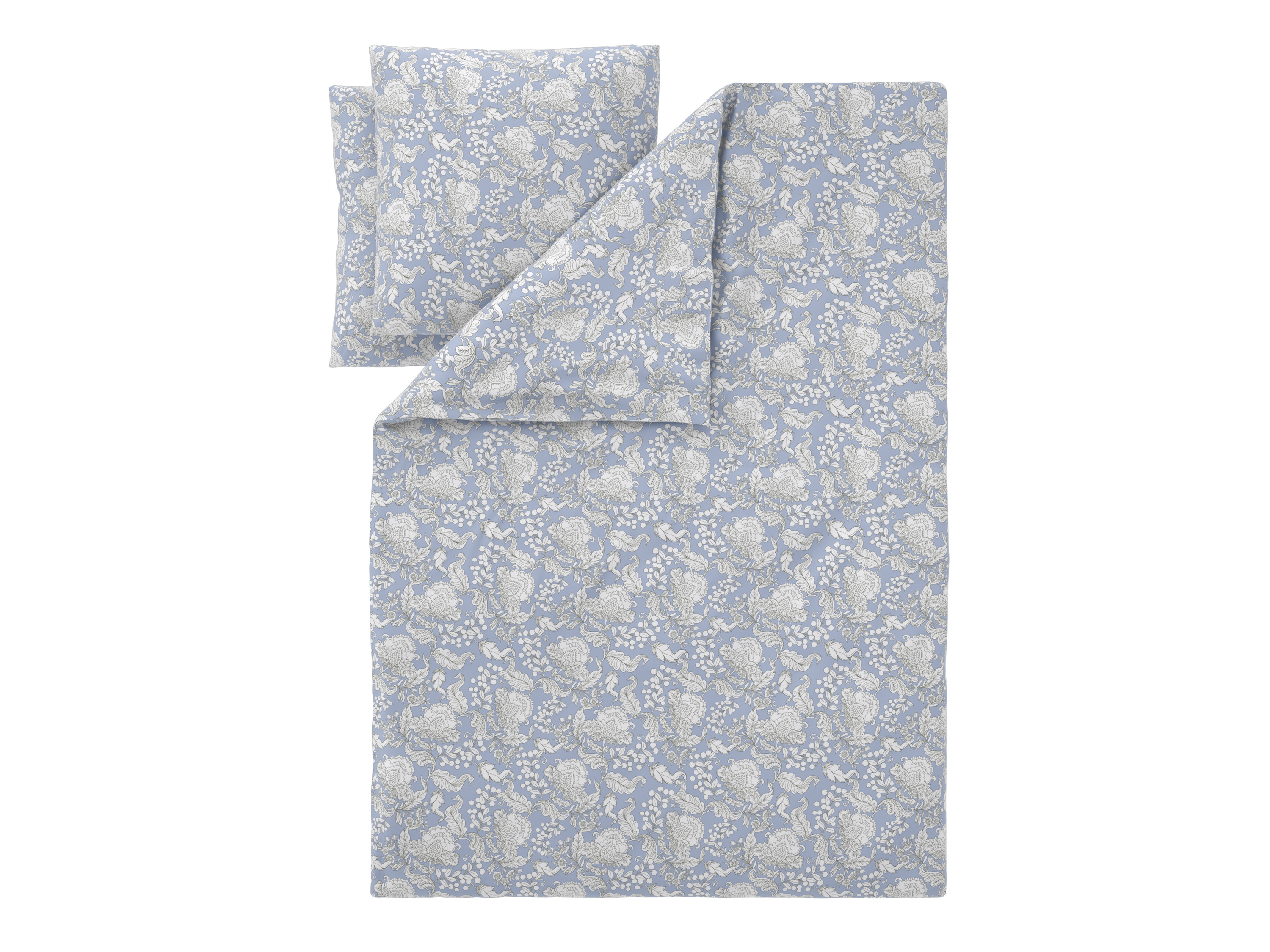 LIVARNO Satijnen dekbedovertrek 240 x 220 cm (Blauw)