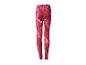 Rode sportlegging met een marmerachtig patroon in wit en goud.