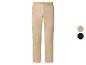 Heren beige broek met twee kleurstalen: beige en donkerblauw.