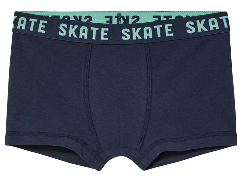 Blauwe boxershorts met 'Skate' print