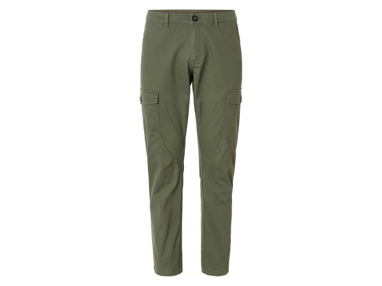 Groene cargo broek voor heren.