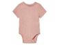Roze baby romper van mousseline.