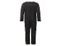Zwart jumpsuit met lange mouwen en knoopsluiting op de rug