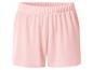 Lichtroze dames pyjamashort met elastische tailleband.