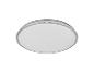 Ronde plafondlamp met zilveren rand en witte diffuser