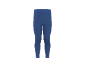 Blauwe sportlegging met getextureerde details op de knieën en tailleband.