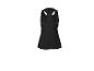 Zwarte sporttop met racerback voor dames.