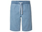 Blauwe denim shorts met trekkoord.